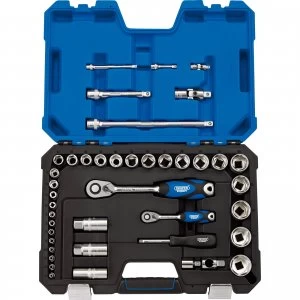 Image of Draper 42 Piece Combination Drive Hex Socket Set Metric Combination