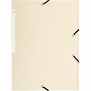 Image of Exacompta 3 Flap Folder 17104H A4 Ivory 425gsm Pressboard 24x32cm Pack of 25