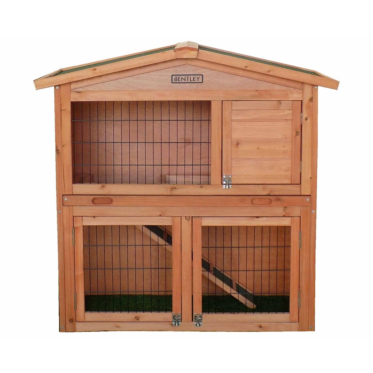 Image of Charles Bentley Two Storey Hutch With Play Area