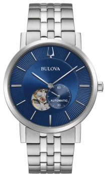 Image of Bulova America Clipper Automatic Blue Dial Stainless Watch