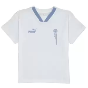 Image of Puma Manchester City Football Culture T-Shirt 2023 2024 Juniors - White