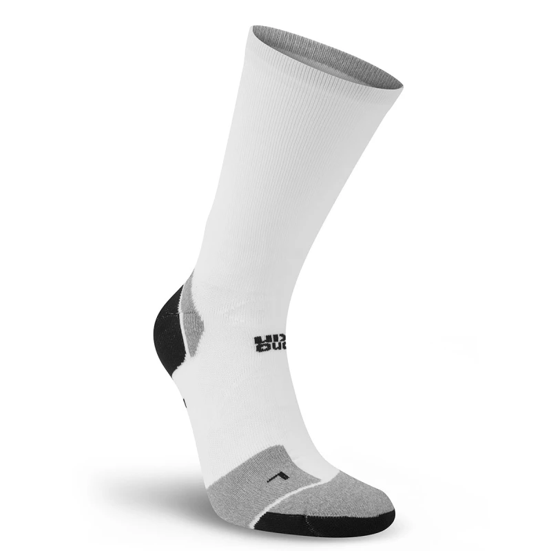 Image of Hilly Hilly Marathon Fresh Crew Minimum cushion running socks - White/Grey / M