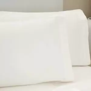 Image of Belledorm 200 Thread Count Egyptian Cotton Housewife Pillowcases (Pair) (One Size) (Ivory) - Ivory