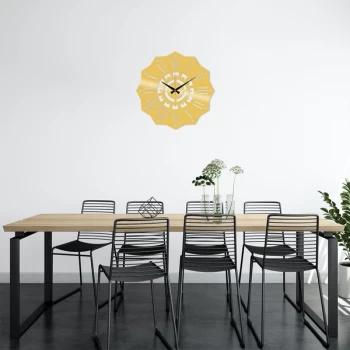 Image of Metal Wall Clock 25 - Gold Gold Decorative Metal Wall Clock