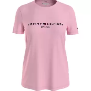 Image of Tommy Hilfiger Crv Regular Hilfiger C-Nk Tee Ss - Pink