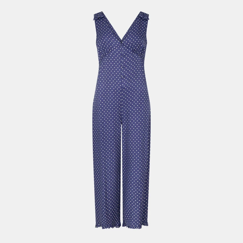 Image of Nobodys Child Womens Clio Waistline Definition Jumpsuit Blue female 4 (3XS)