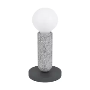 Image of Table Lamp Desk Light Anthracite & Stone Base 1 x 40W E27 Bulb Holder