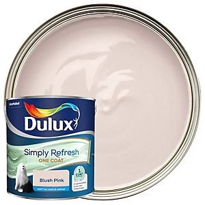 Image of Dulux Simply Refresh One Coat Blush Pink Matt Emulsion Paint 2.5L