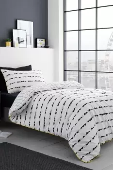 Image of 'Eclipse' 100% Cotton Reversible Duvet Cover Set