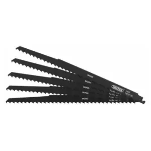 Image of Draper Products - Reciprocating Saw Blades for Pruning & Coarse Wood & Plastic Cutting, 300mm, 3tpi (Pack of 5) (42615)