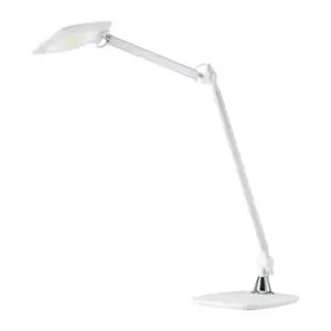 Image of Lampe de bureau aluminium blanc hauteur 750 mm pied avec LED