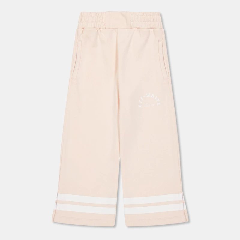 Image of Off White Kids Closed Hem Fleece Jogging Bottoms Pink/White female 6Y