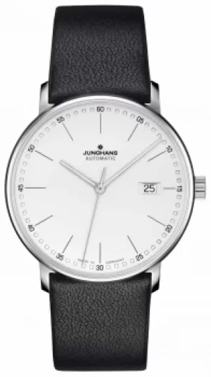 Image of Junghans FORM A Calfskin Black Strap with Batons 027/4730.00 Watch