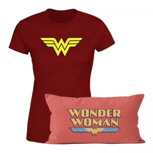 Image of Wonder Woman T-Shirt And Cushion Bundle - Mens - M