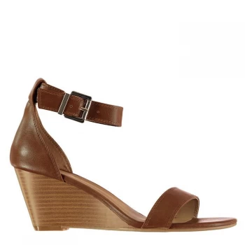 Image of Aldo Abaussa Wedge Sandals Ladies - Cognac