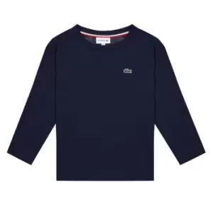 Image of Lacoste Lacoste Essential Long Sleeve T-Shirt Infants - Blue