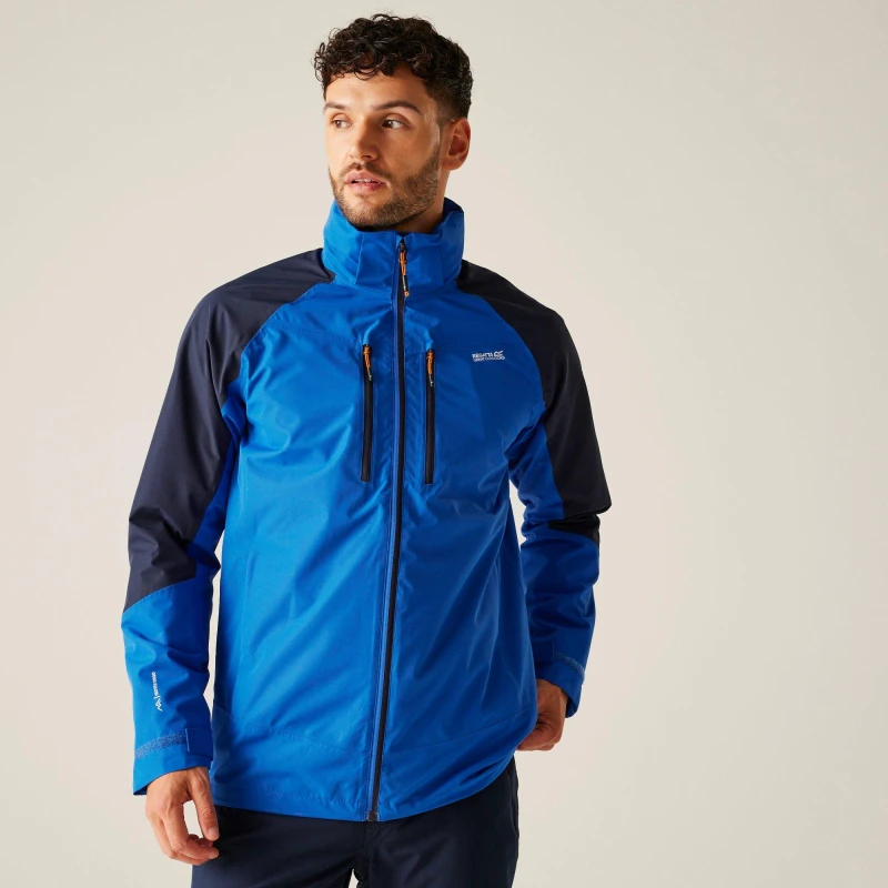 Image of Regatta Calderdale VI Jacket Waterproof Jackets S Olympian Blue/Navy(Tangerine T 31338290350