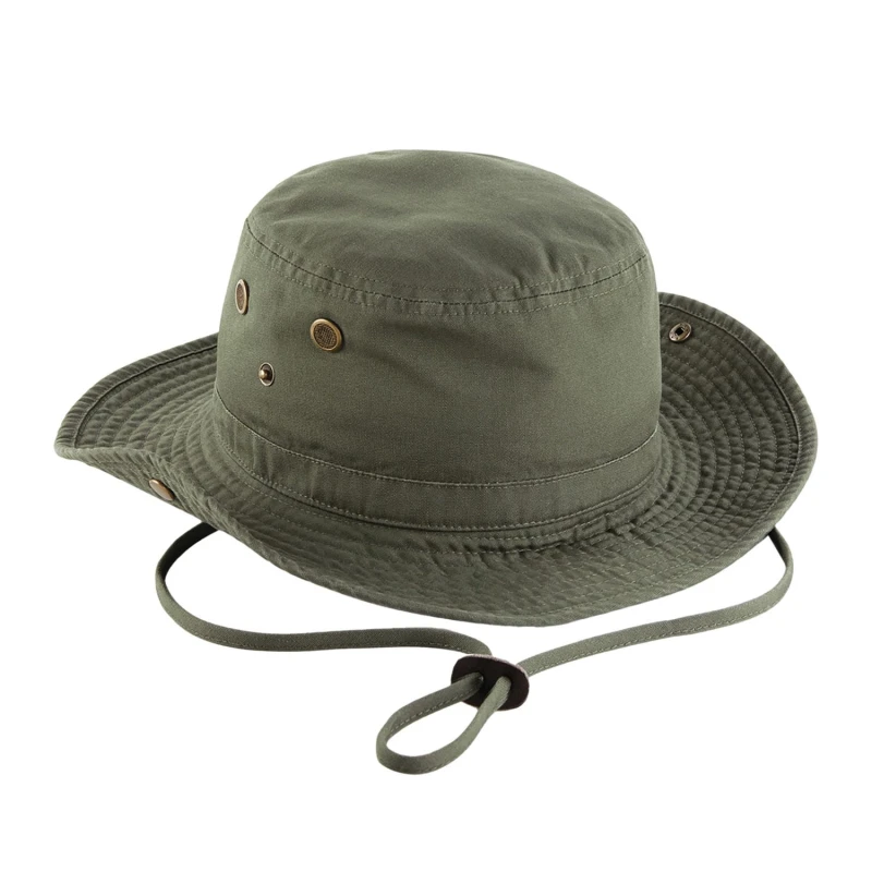 Image of Beechfield Beechfield Men Outback Leather Lined Panama Hat in Olive Olive One Size Male 5063527402103