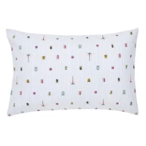 Image of Joules Botanical Bugs Chalk Housewife Pillowcase Pair Chalky White