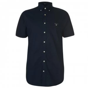 Image of Gant Gant Short Sleeve Pop Colour Shirt Mens - Marine 410