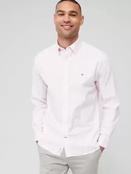 Image of Tommy Hilfiger 1985 Flex Oxford Stripe Rf Shirt, Pink Size M Men