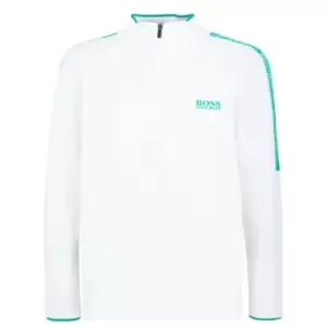 Image of Boss Zalogo Zip Top - White