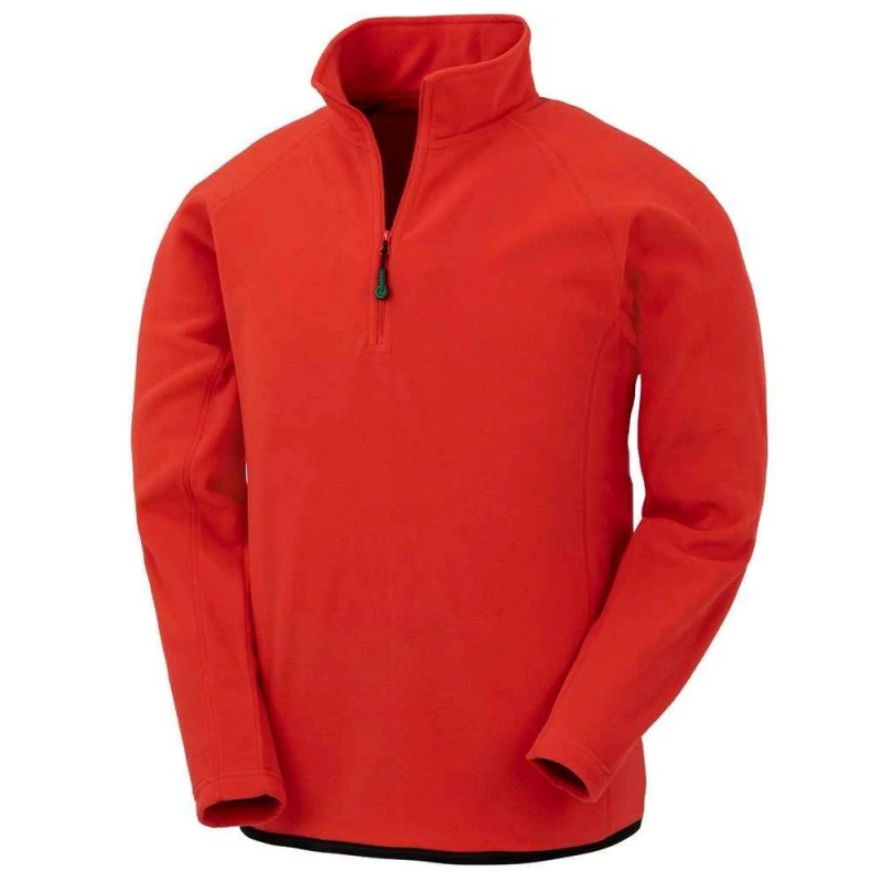 Image of Result Result Men Micro Zip Neck Fleece in Red Size: Small Red S Male 5063238653559