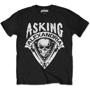 Image of Asking Alexandria - Skull Shield Unisex Medium T-Shirt - Black