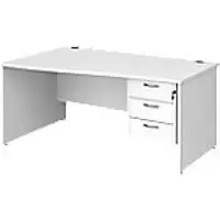 Image of Dams International Wave Desk MP16WLP3WH 1,600 x 725 x 800 - 990 mm