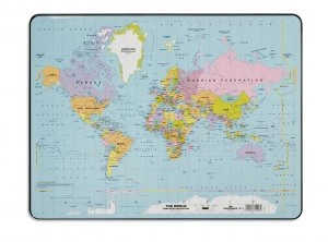 Image of Durable Desk Mat World Map 400x530mm 7211
