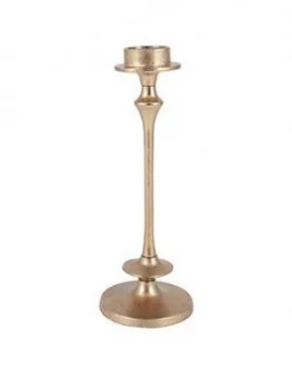 Image of Pacific Lifestyle Antique Gold Metal Tudor Medium Candlestick