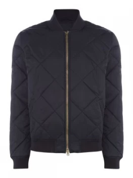 Image of Mens Barbour Quilted bomber jacket Blue