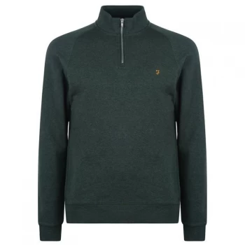 Image of Farah Vintage Jim Zip Sweatshirt - Olive Marl 361