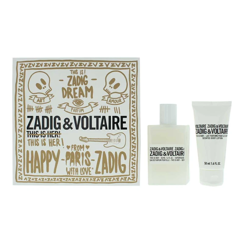 Image of Zadig Voltaire This Is Her! 2 Piece Gift Set: Eau de Parfum 50ml - Body Lotion