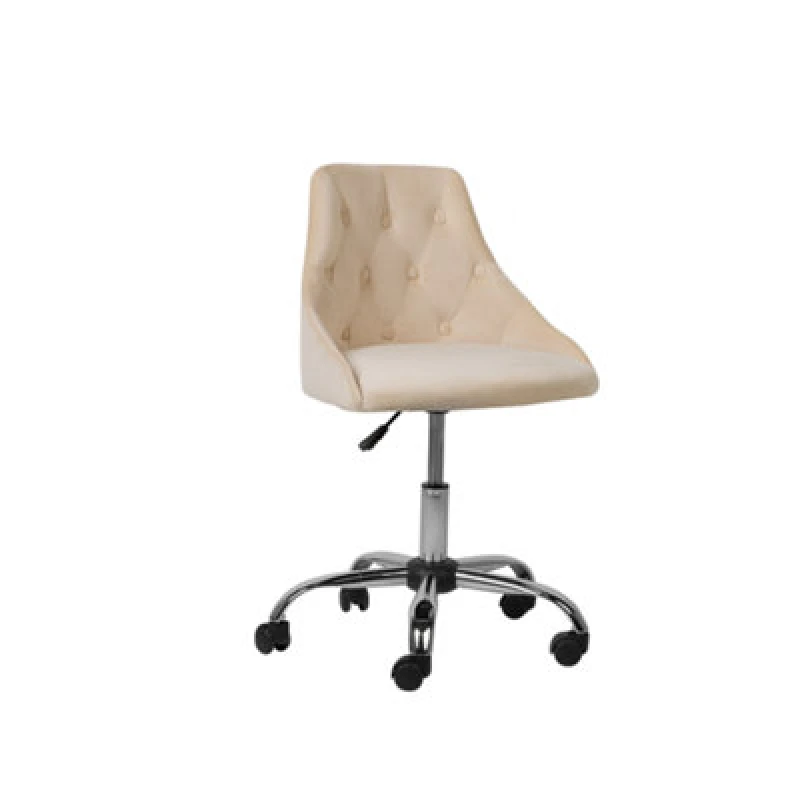 Image of Beliani Desk Chair Parrish Velvet Beige