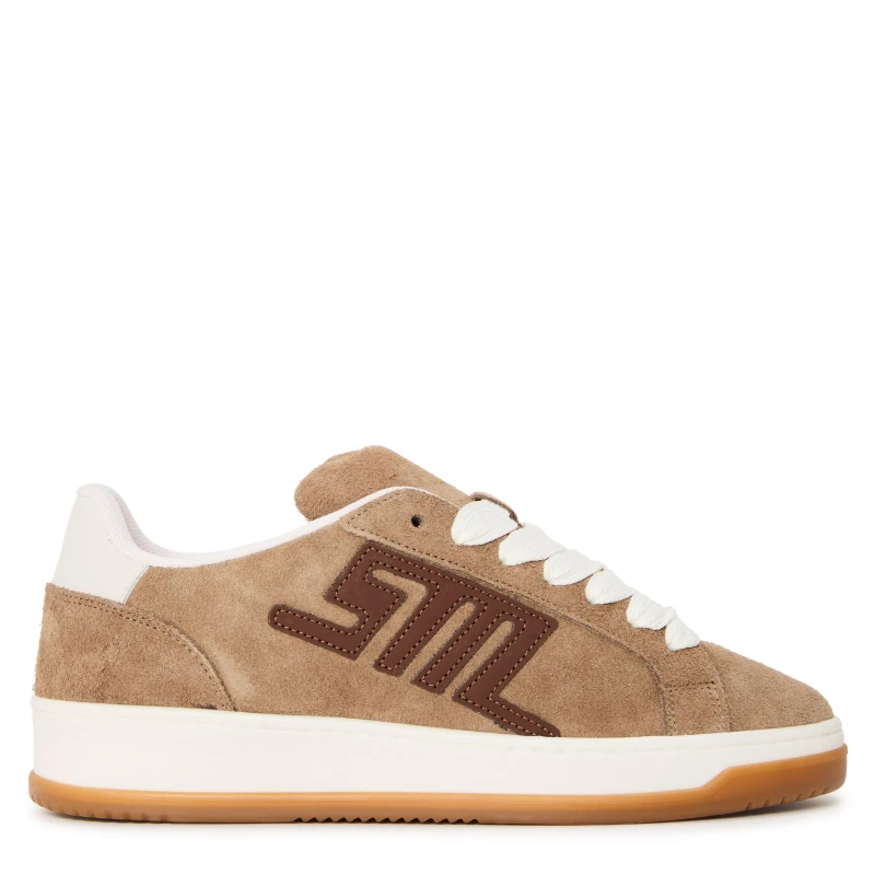 Image of Steve Madden Womens Alysha Low-Top Trainers Taupe/Brown female 8 (41)