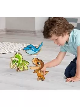 Image of JURASSIC WORLD Jurassic Work Dinosaur 3 Pack (Mosasaurus, T-Rex, Triceratops), One Colour