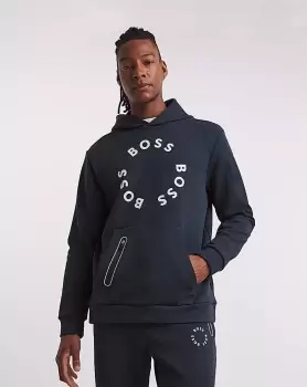 Image of BOSS Navy Circle Logo Hoodie