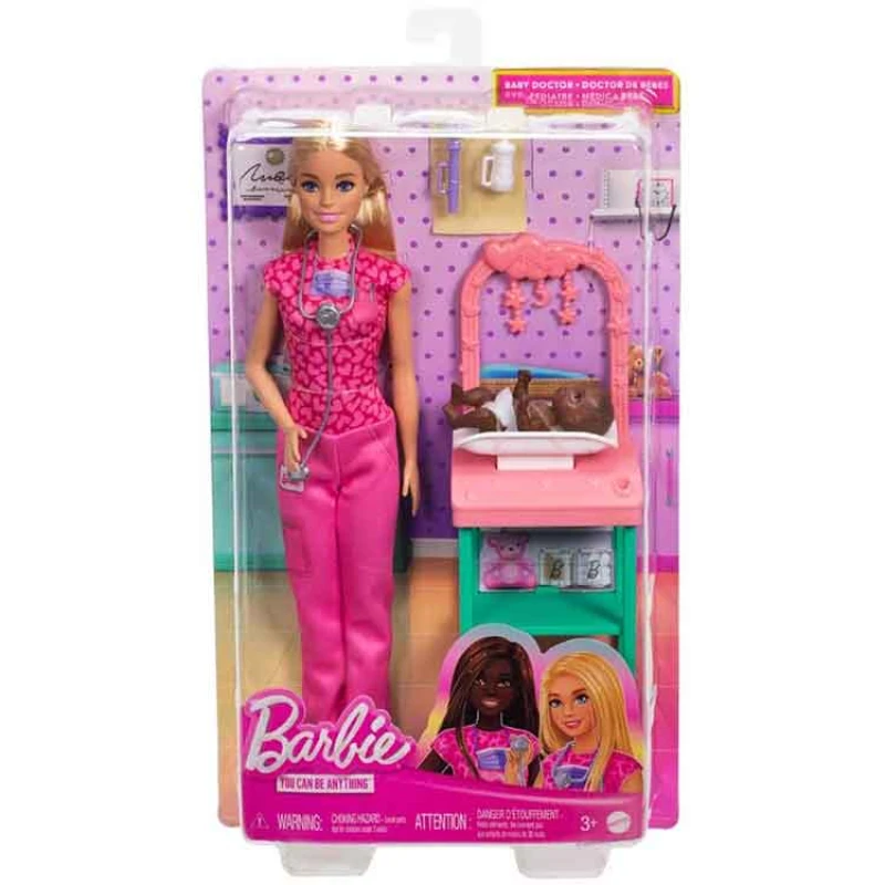 Image of Barbie Baby Doctor Fashion Doll Playset,Doll & Accessories