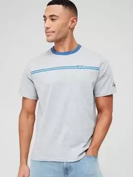 Image of Levis Relaxed Fit Chest Logo T-Shirt - Grey, Size S, Men