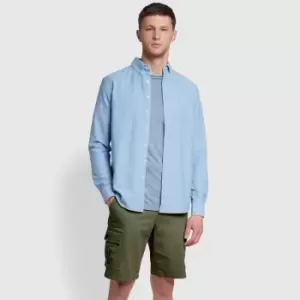 Image of Farah Mens Crane Drawstring Cargo Shorts Vintage Green Large