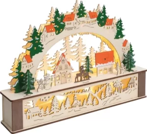 Image of St Helens H&G Wooden Light Up Festive Arch