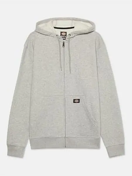 Image of Dickies Mens Everyday Fleece Zip Hoodie - Grey Grey VX4J2 Male 2XL,L,M,XL