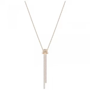 Image of Ladies Swarovski Rose Gold Plated Lifelong Long Necklace