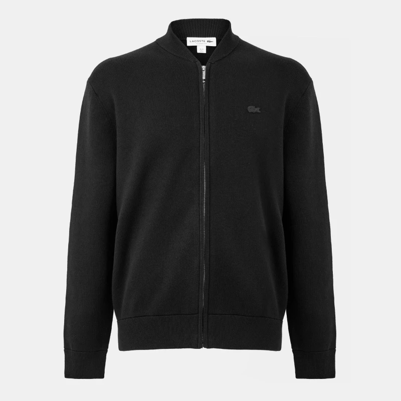 Image of Lacoste Knit Bomber Jacket Black XL