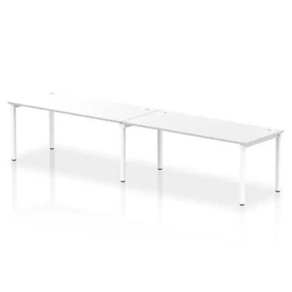 Image of Impulse Impulse Bench Single Row 2 Person 1800 White Frame Office Bench Desk White IMBS218WHTW