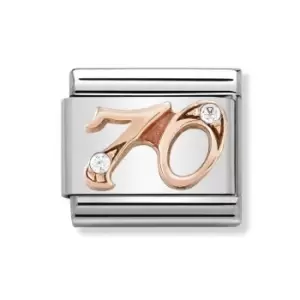 Image of Nomination Classic Rose Gold Number 70 Charm