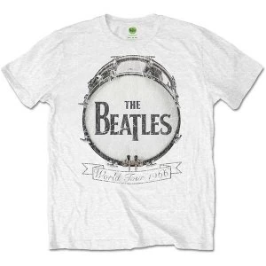 Image of The Beatles - World Tour 1966 Unisex X-Large T-Shirt - White