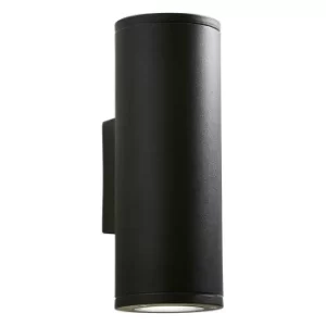 Image of Zinc LED Wall Light Up and Down 20W Cool White MIZAR Black