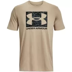 Image of Under Armour Abc Camo Boxed Logo Ss - Brown